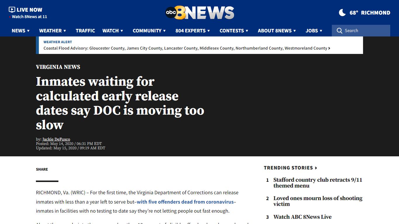 Inmates waiting for calculated early release dates say DOC is moving ...